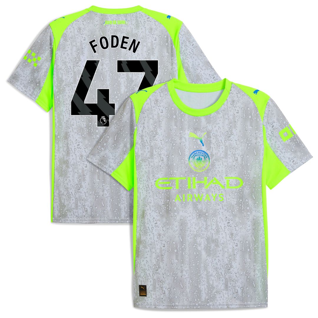 Manchester City Puma 2025/26 Third Replica Jersey - Green/Neon Green
