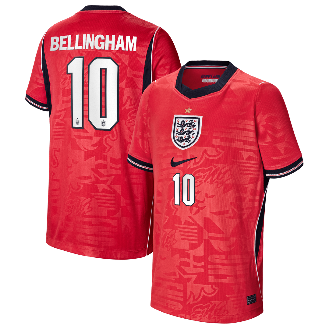Jude Bellingham England National Team Nike Youth 2026 Away Stadium Replica Jersey - Red