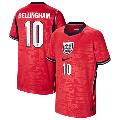 Jude Bellingham England National Team Nike Youth 2026 Away Stadium Replica Jersey - Red