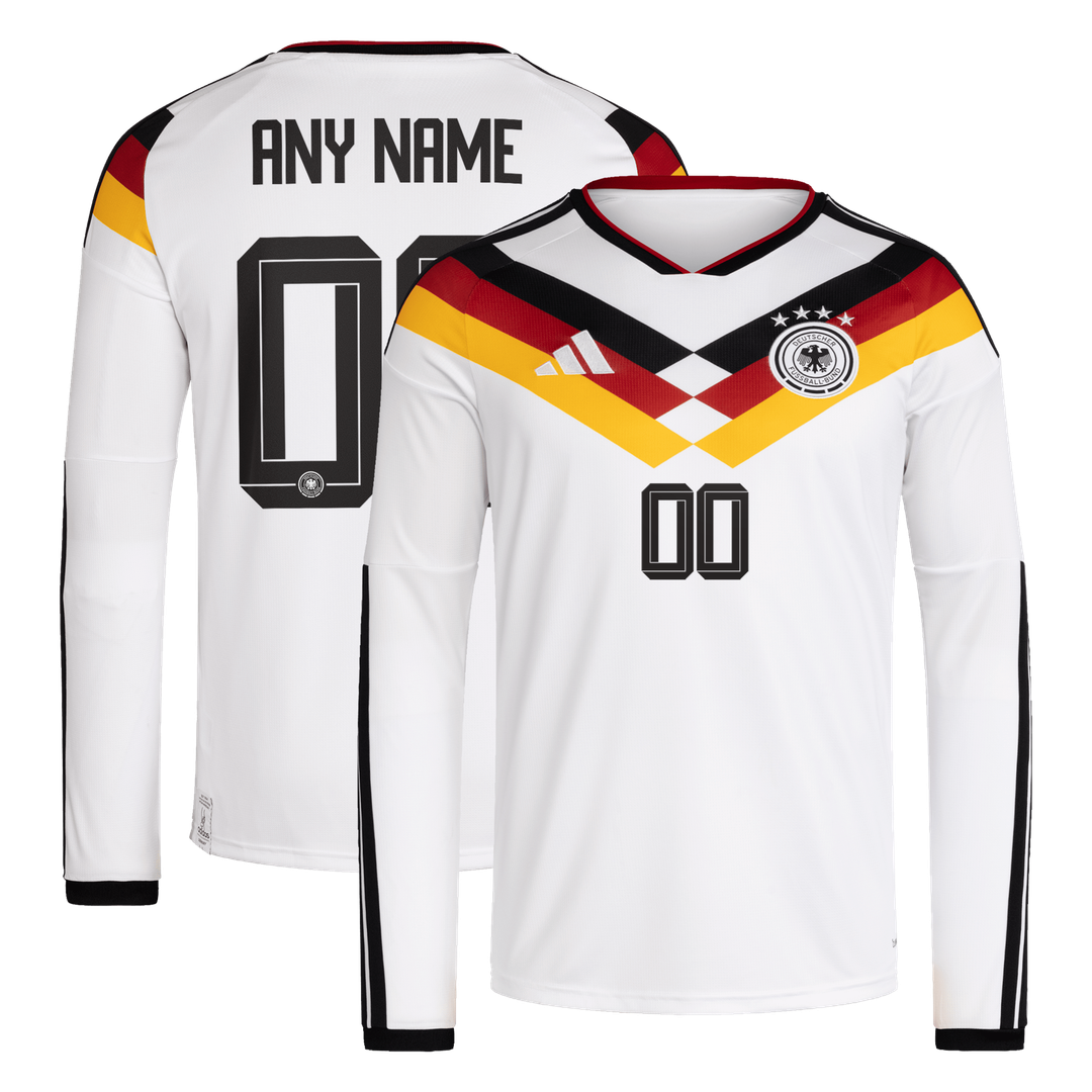 Germany National Team adidas 2026 Away Replica Long Sleeve Custom Jersey - Navy