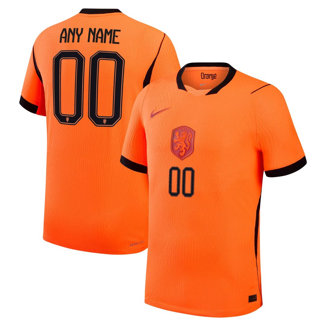 Netherlands National Team Nike 2026 Home Match Authentic Custom Jersey - Orange
