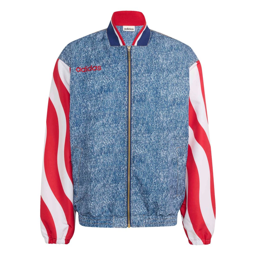 adidas USA 1994 Denim Graphic Full-Zip Track Jacket - Blue