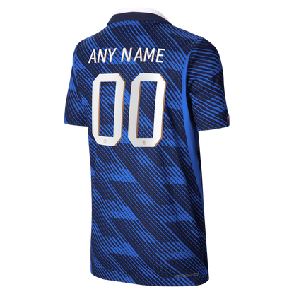 France National Team Nike Youth 2026 Home Match Authentic Custom Jersey - Blue