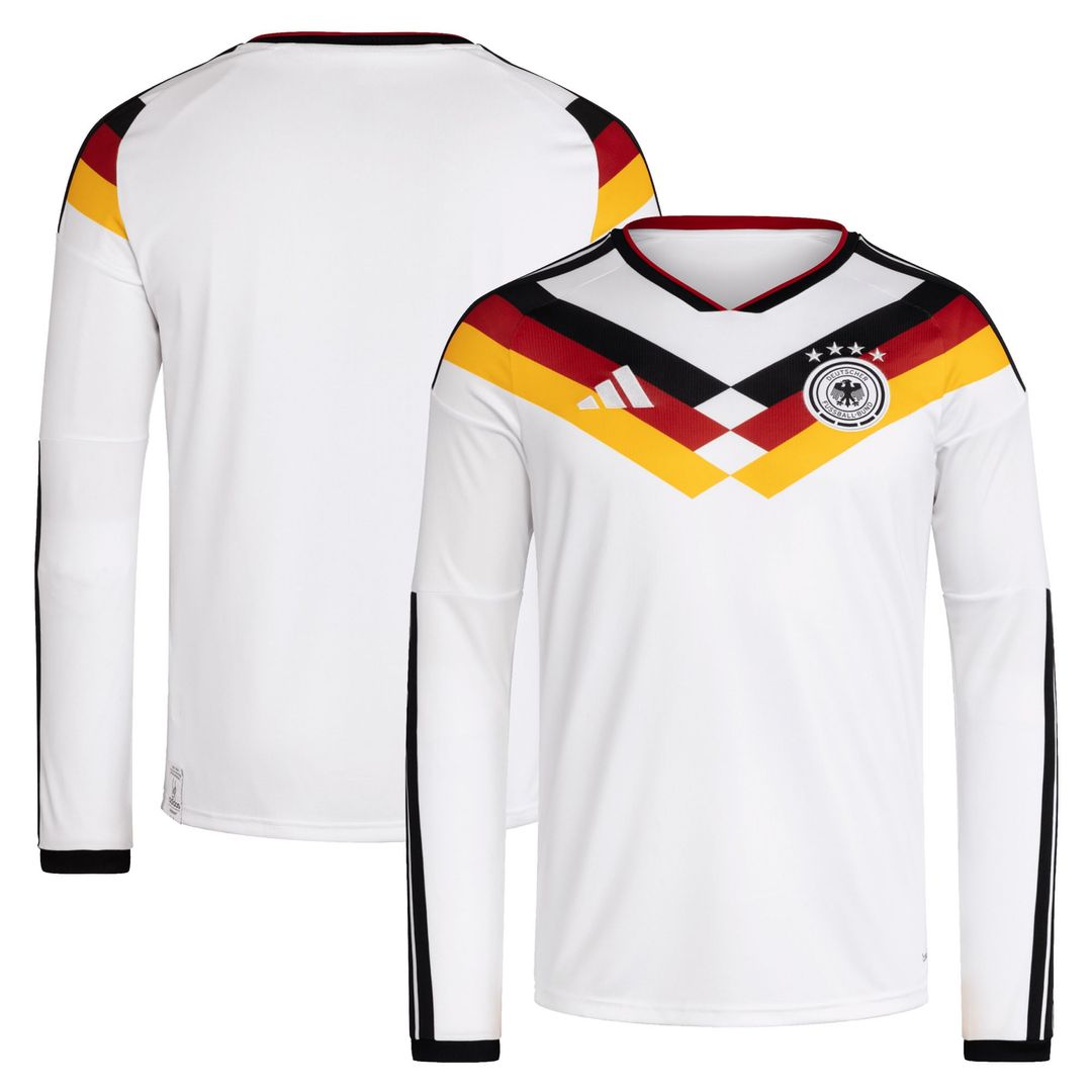 Germany National Team adidas 2026 Home Replica Long Sleeve Jersey - White