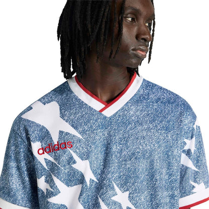 adidas USA 1994 Denim Graphic Fashion Jersey - Blue