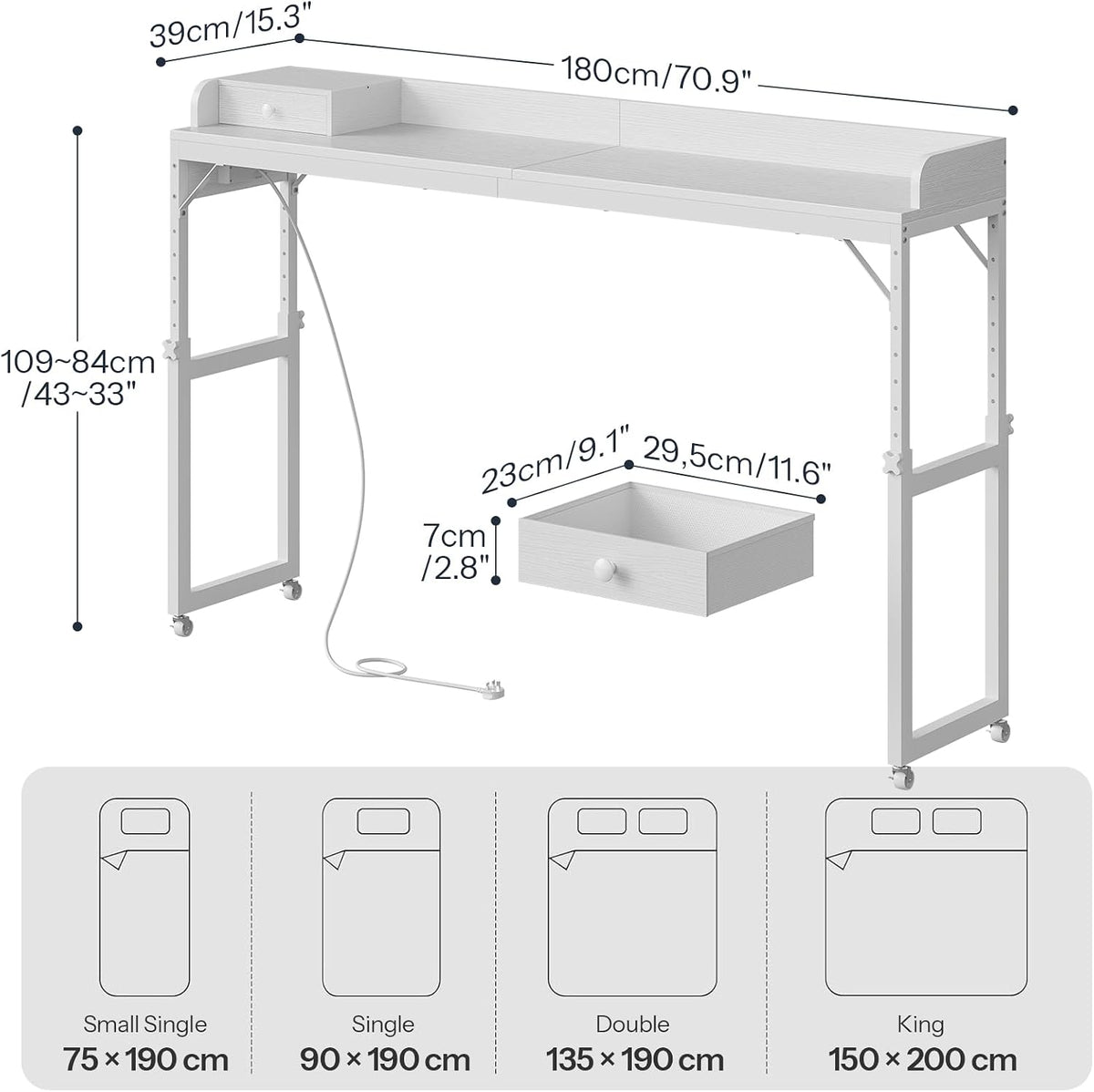 Adjustable Computer Desk – Versatile Home Office & Study Table