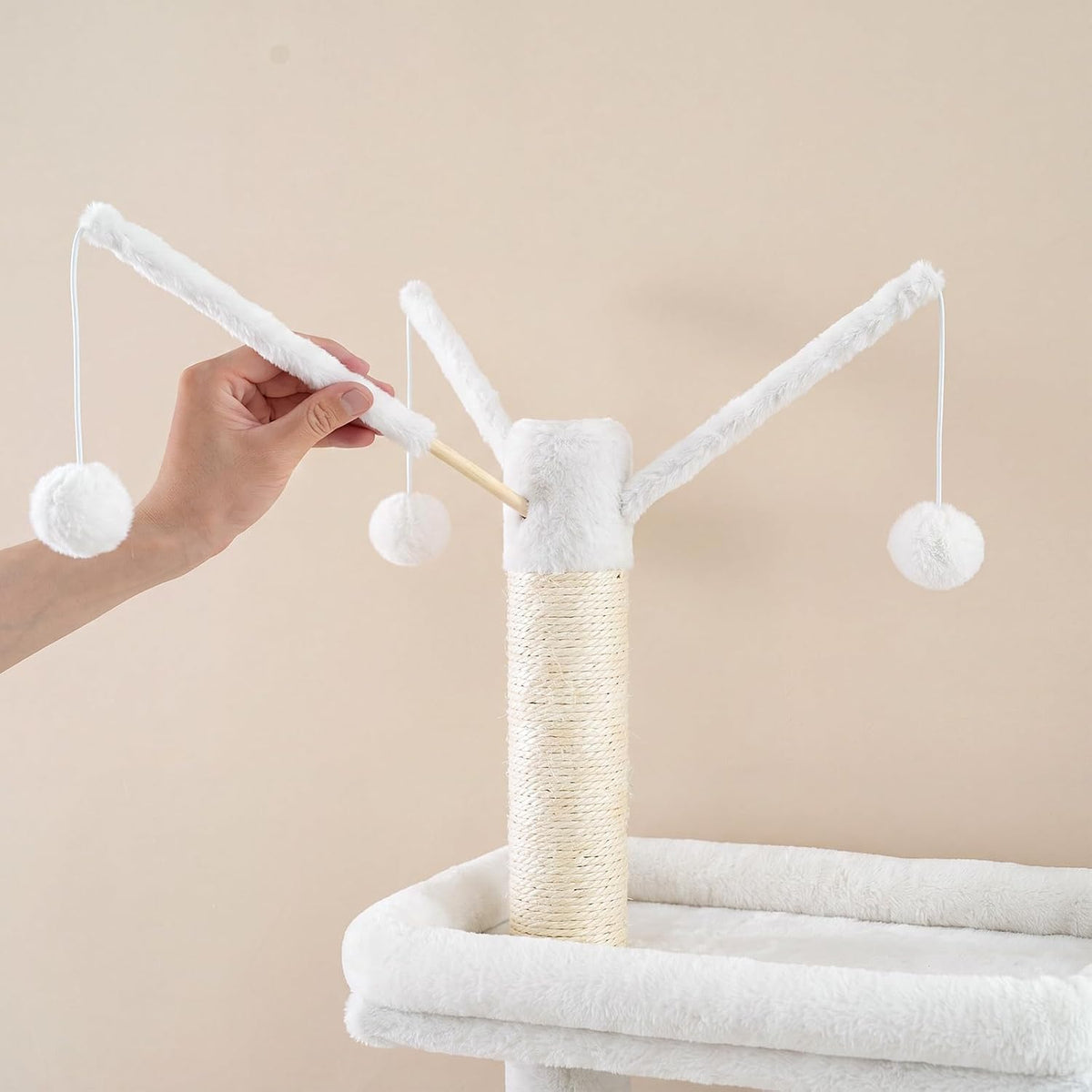 Multi-Level Cat Tree with Hidden Litter Box Cabinet – Cozy Pet Furniture