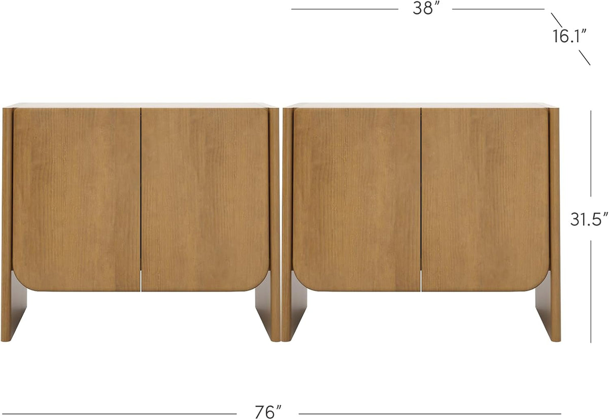 Mid-Century Storage Cabinet – Modern Entryway & Living Room Organize