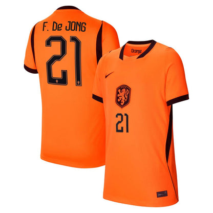 Frenkie de Jong Netherlands National Team Nike Youth 2026 Away Stadium Replica Jersey - White
