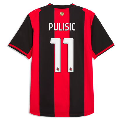 Christian Pulisic AC Milan Puma 2026/27 Home On-Field Authentic Jersey - Black/Red