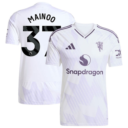Kobbie Mainoo Manchester United adidas 2025/26 Away Replica Player Jersey - White