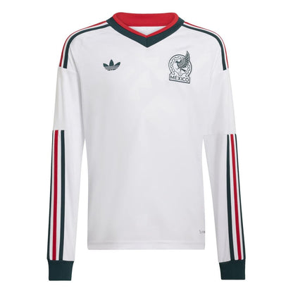 Mexico National Team adidas Youth 2026 Away Replica Long Sleeve Jersey - White