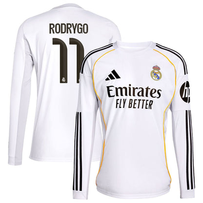 Rodrygo Real Madrid adidas 2025/26 Home Replica Jersey - White
