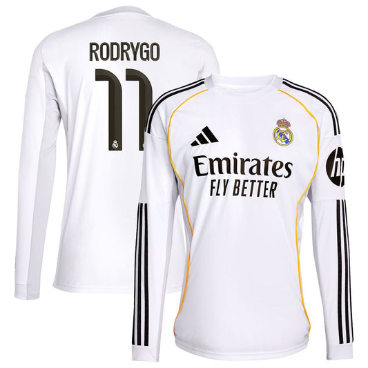 Rodrygo Real Madrid adidas 2025/26 Home Replica Jersey - White