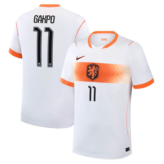 Cody Gakpo Netherlands National Team Nike 2026 Away Stadium Replica Jersey - White