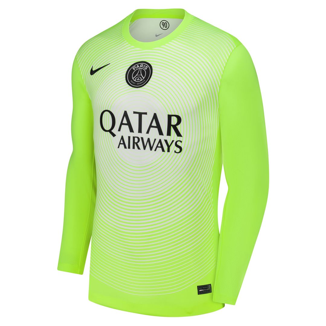 Paris Saint-Germain Nike 2025/26 Third Goalkeeper Replica Long Sleeve Jersey - Neon Green