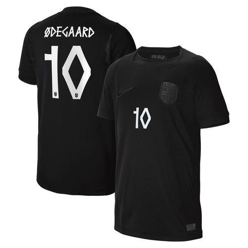 Martin Ødegaard Norway National Team Nike Youth 2026 Away Stadium Replica Jersey - Black
