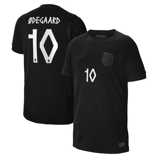 Martin Ødegaard Norway National Team Nike Youth 2026 Away Stadium Replica Jersey - Black