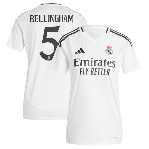 Jude Bellingham Real Madrid adidas Women's 2024/25 Home Replica Player Jersey - White
