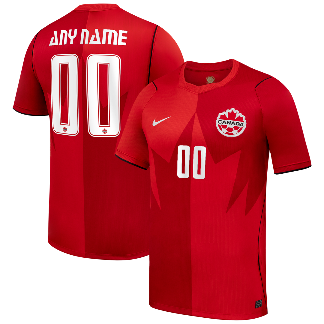 Canada Soccer Nike 2026 Away Stadium Replica Custom Jersey - Black