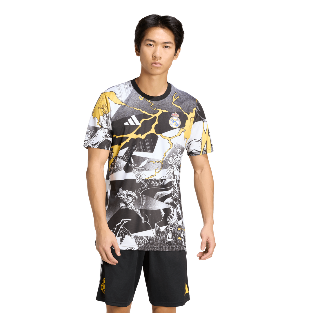 Real Madrid x Marvel adidas AEROREADY 2025/26 Pre-Match Top - White