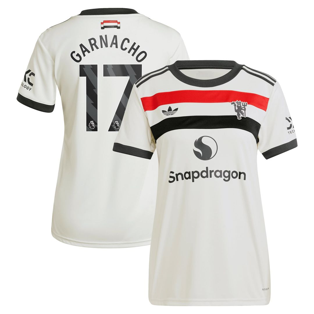 Alejandro Garnacho Manchester United adidas Women's 2024/25 Away Replica Player Jersey - Navy