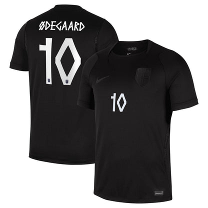 Martin Ødegaard Norway National Team Nike 2026 Away Stadium Replica Jersey - Black