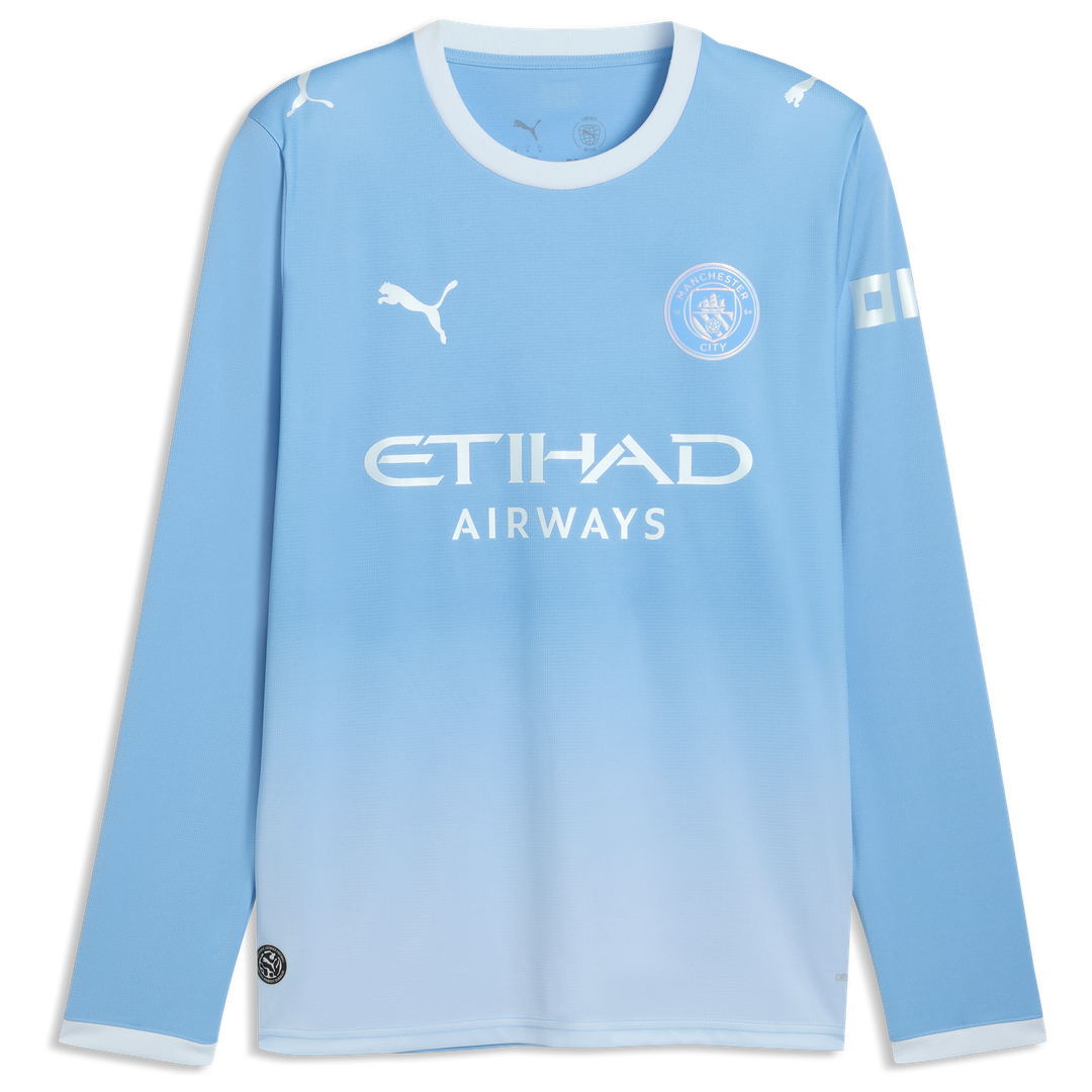 Phil Foden Manchester City Puma 2026/27 Home Replica Long Sleeve Jersey - Light Blue