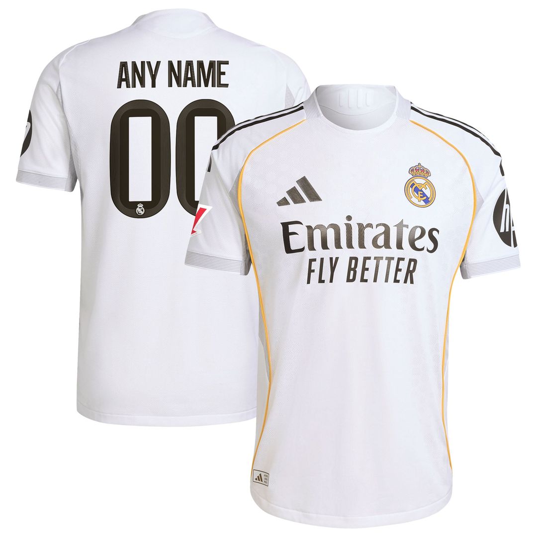 Real Madrid adidas 2025/26 Away Authentic Custom Jersey - Blue