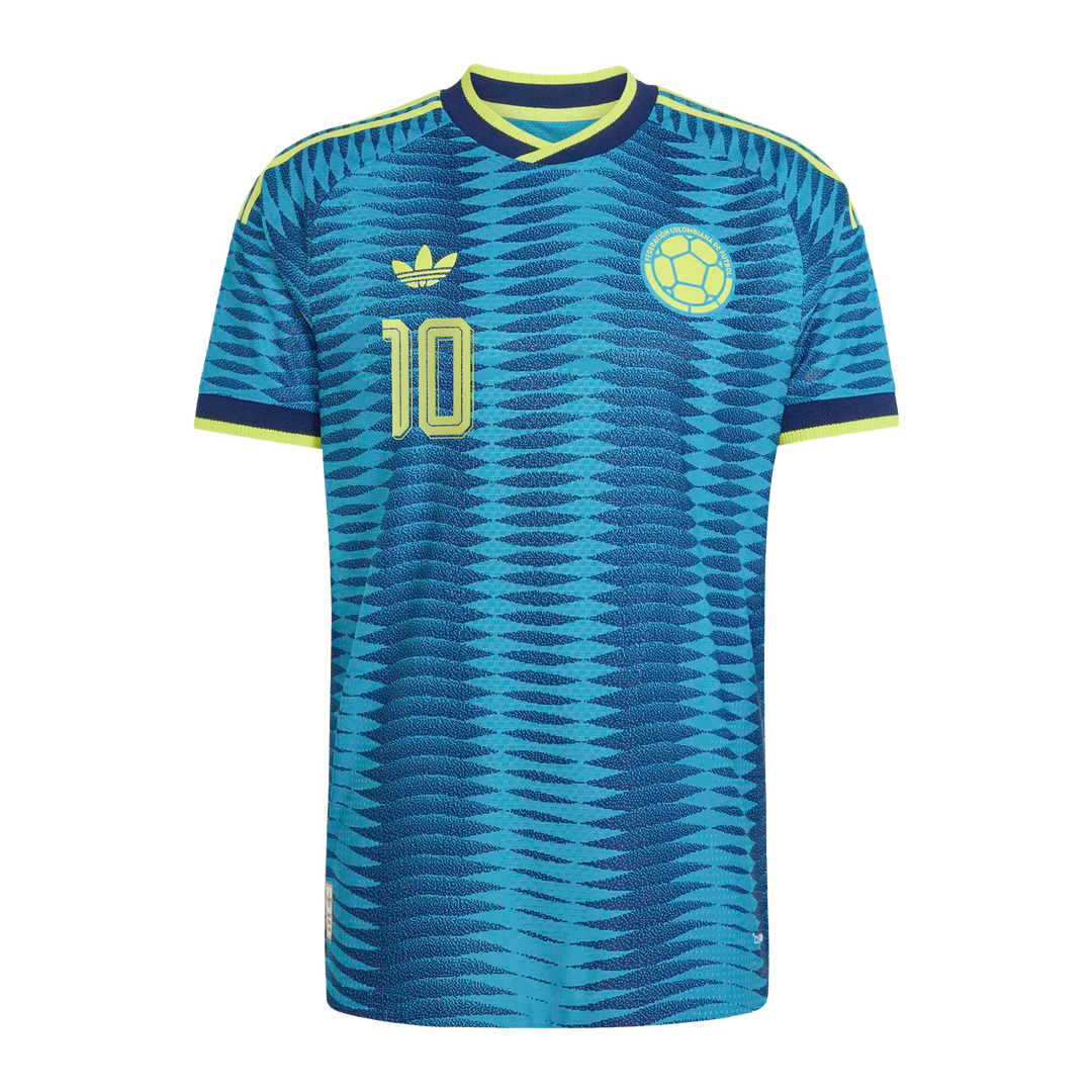 James Rodríguez Colombia National Team adidas 2026 Away On-Field Authentic Jersey - Turquoise