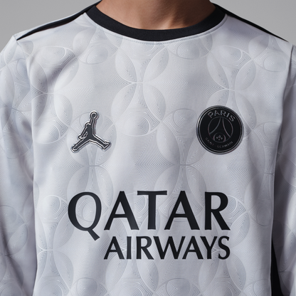 Paris Saint-Germain Jordan Brand Youth Long Sleeve Pre-Match Dri-FIT Top - Gray