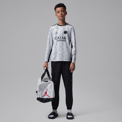 Paris Saint-Germain Jordan Brand Youth Long Sleeve Pre-Match Dri-FIT Top - Gray