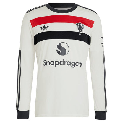Rasmus Højlund Manchester United adidas Originals 2024/25 Third Replica Long Sleeve Jersey - Cream