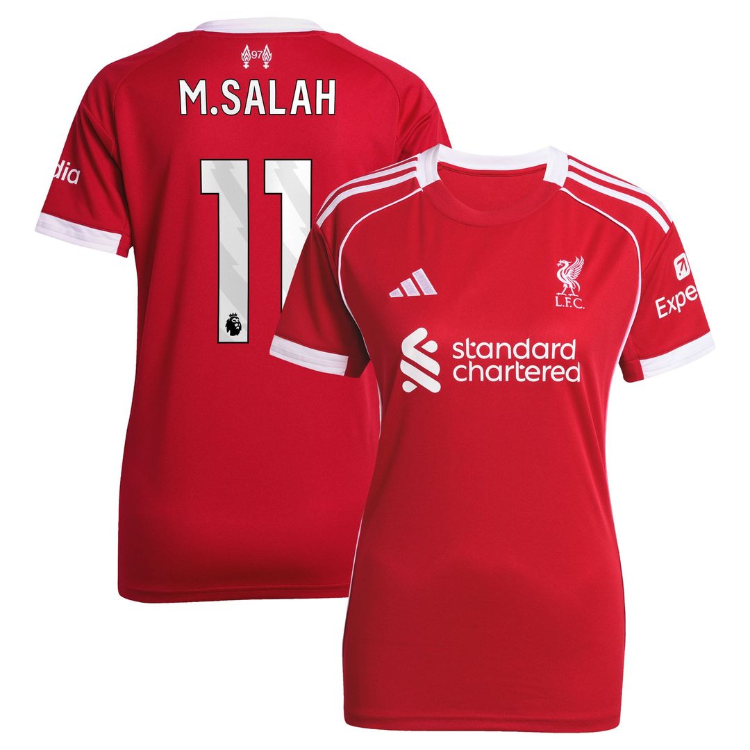 Mohamed Salah Liverpool adidas Women's 2025/26 Home Replica Jersey - Red