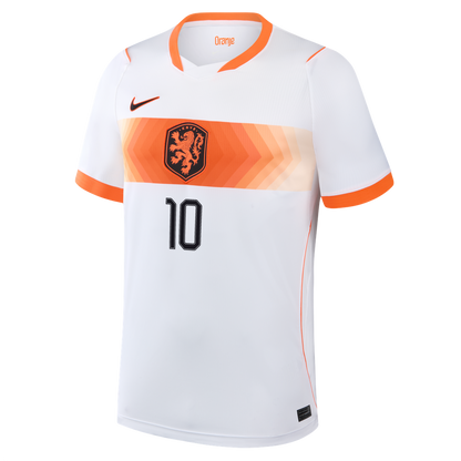 Memphis Depay Netherlands National Team Nike 2026 Away Stadium Replica Jersey - White