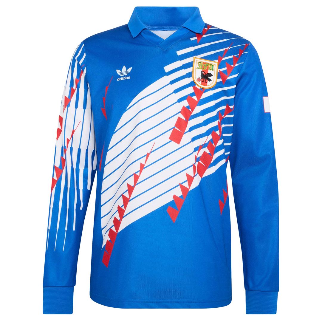 Japan National Team adidas 1993 Bringback Replica Long Sleeve Jersey - Blue/White