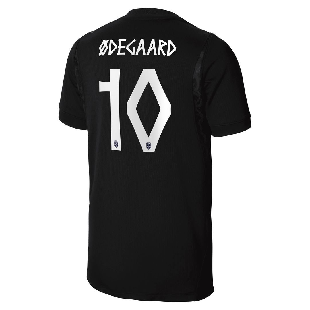 Martin Ødegaard Norway National Team Nike Youth 2026 Away Stadium Replica Jersey - Black