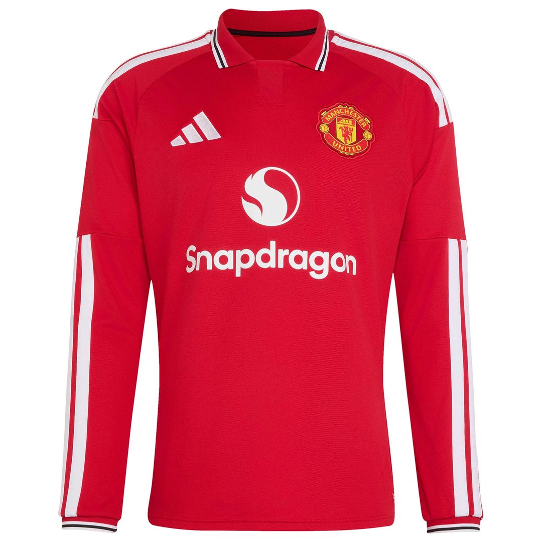 Mason Mount Manchester United adidas 2026/27 Home Replica Long Sleeve Jersey - Red