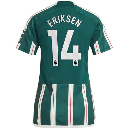 Christian Eriksen Manchester United adidas Women's 2023/24 Away Replica Player Jersey - Green
