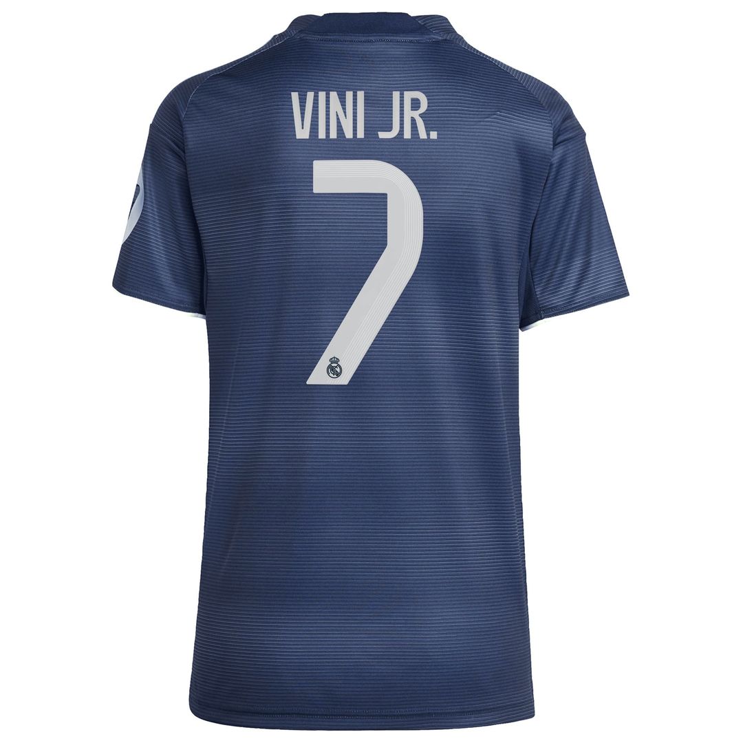 Vini Jr. Real Madrid adidas Women's 2025/26 Away Replica Player Jersey - Blue