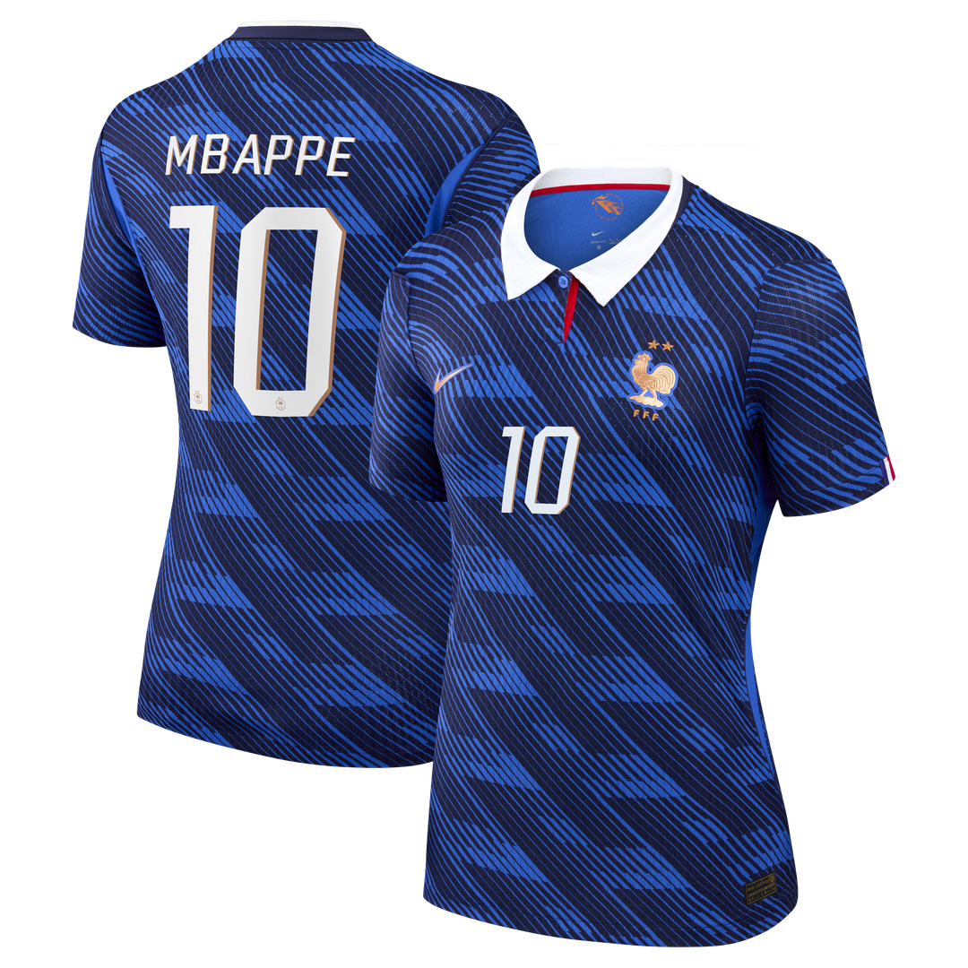 Kylian Mbappé France National Team Nike Women's 2026 Home Match Authentic Jersey - Blue
