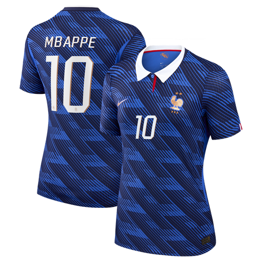 Kylian Mbappé France National Team Nike Women's 2026 Home Match Authentic Jersey - Blue