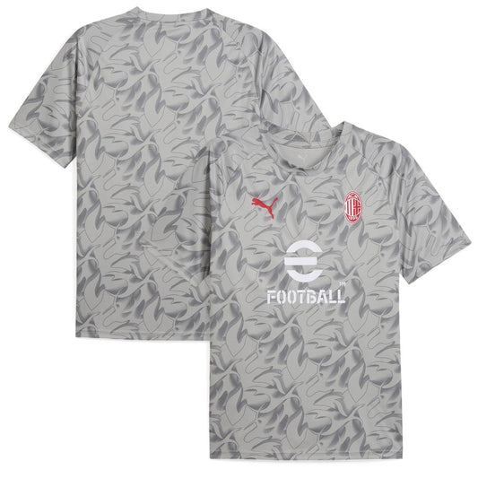 AC Milan Puma 2025/26 Pre-Match Training Jersey - Gray