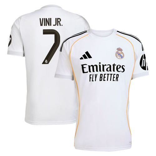 Vini Jr. Real Madrid adidas 2025/26 Home Replica Jersey - White