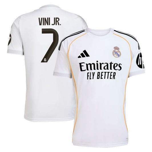 Vini Jr. Real Madrid adidas 2025/26 Home Replica Jersey - White