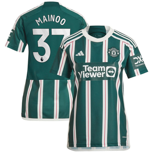 Kobbie Mainoo Manchester United adidas Women's 2023/24 Away Replica Player Jersey - Green