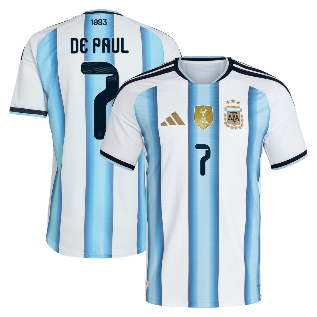 Rodrigo De Paul Argentina National Team adidas 2026 Away On-Field Authentic Jersey - Black