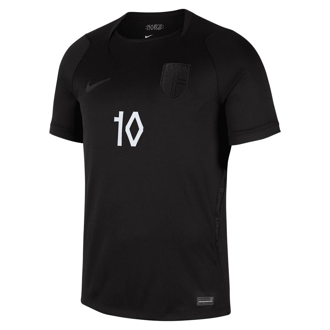Martin Ødegaard Norway National Team Nike 2026 Away Stadium Replica Jersey - Black