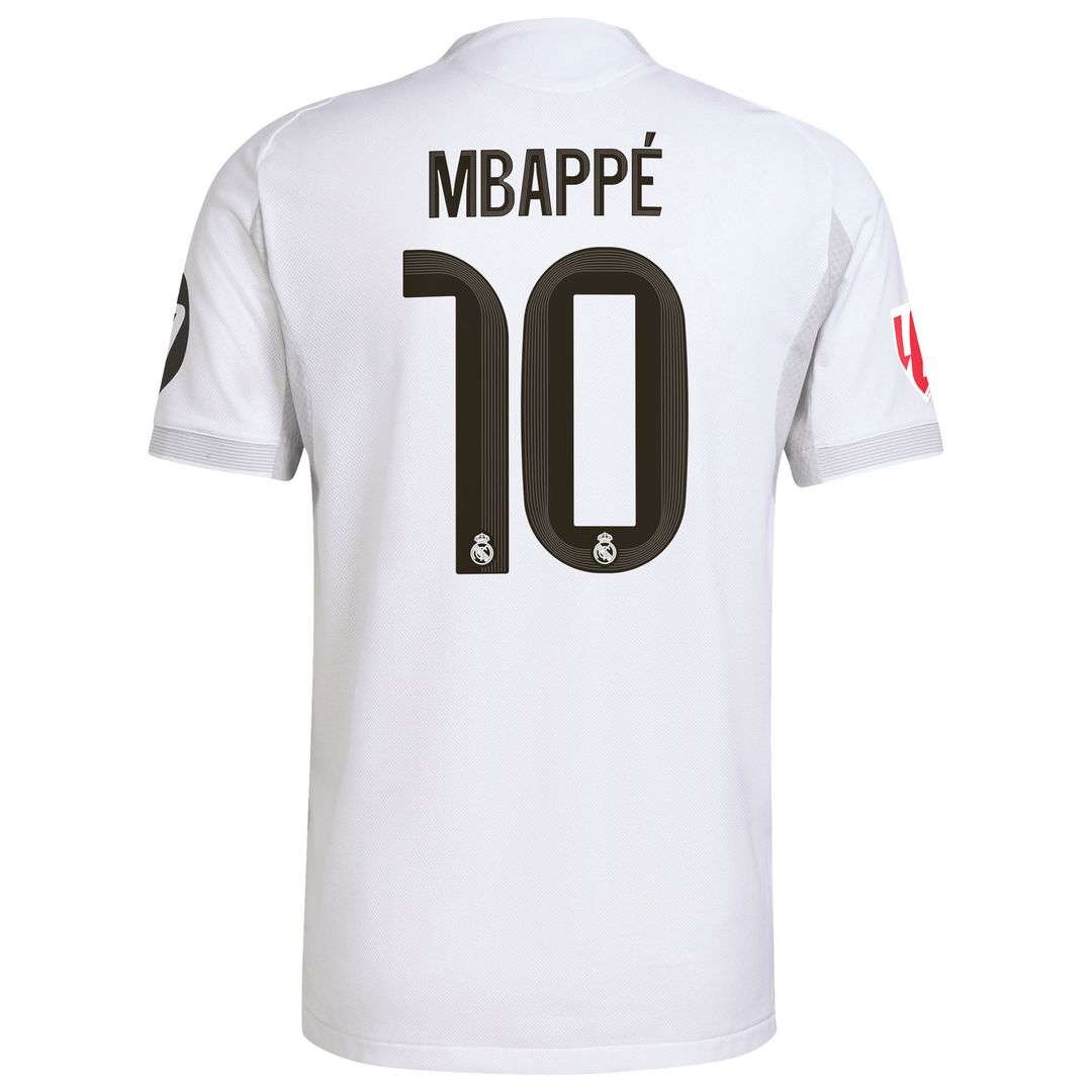 Kylian Mbappé Real Madrid adidas 2025/26 Home Authentic Player Jersey - White