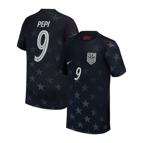 Ricardo Pepi USMNT Nike Youth 2026/27 Away Stadium Replica Jersey - Blue